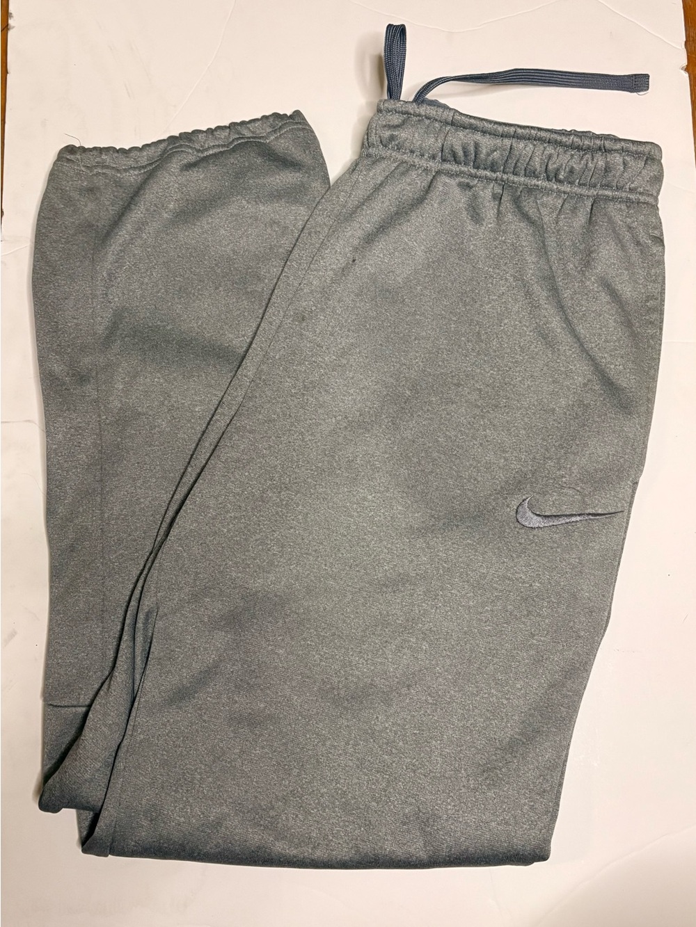Nike Men Gray Dri-FIT Athletic Pants